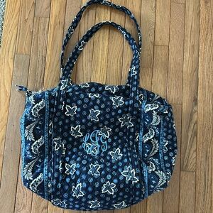 Vera Bradley duffle Floral Blue Tote Bag